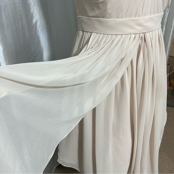 JENNY YOO Collection Bridesmaid Gown Strapless Knee Length Champagne Sz 8. - Picture 4 of 15